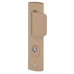 Ensemble poign�e de porte blind�e aileron sur plaque standard emust bricard entraxe 195mm bross� bronze ...