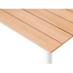 Ensemble repas table de jardin rectangulaire en bois teck maldive avec 4 fauteuils maldive - jardiline ...