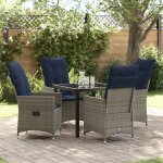 Ensemble de salle a manger de jardin 5 pièces avec coussins en rattan poly gris, table de jardin vidaxl ... Ensemble de salle a manger de jardin 5 pièces avec coussins en rattan poly gris, table de jardin vidaxl ...