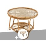 Ensemble salon de jardin bohème, fauteuil en macramé + table basse - jardiline Ensemble salon de jardin bohème, fauteuil en macramé + table basse - jardiline