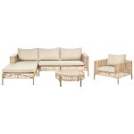 Ensemble de salon de jardin avec table 4 places calasetta ct droit