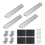 Ensemble de supports de montage de panneaux solaires, alliage d'aluminium, fixation ferme du panneau ...