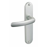 Poign�es sur plaques condamnation - aluminium argent - budget vachette