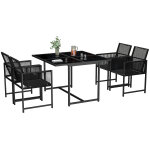 Ensemble de table et chaises de jardin 5 pi�ces, ensemble cubique pour terrasse, table et chaises d'ext�rieur ...