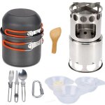 Ensemble d'ustensiles de cuisine de camping, couverts d'extrieur, fournitures d'quipement, brleur, ...