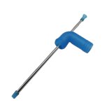 Entonnoir a boisson portable avec tuba et paille droite pour fete (couleur : bleu)