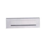 Entr�e de bo�te aux lettres en aluminium anodis� argent - 300 x 65 mm normbau