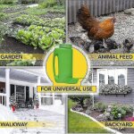 Epandeur de graines et distributeur de sel portatif vert pour pelouse, engrais de jardin et dgivrage ...