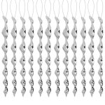Epouvantail r�fl�chissant en spirale, paquet de 10 argent 30 cm