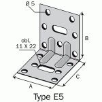 Equerre de charpente renforce - 50 pices - eb / 7070 simpson strong - tie