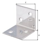 Equerre large inox 40x40x40