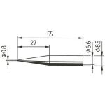 Ersa 842 sd panne de fer � souder forme de crayon, rallong�e taille de la panne 0. 8 mm contenu 1 pc(s) ...
