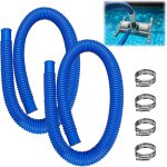 Ersan - 2 pcs tuyaux de piscine 2 mtres, 32 mm tuyau de pompe et aspirateur pour piscine, bleu, avec ...