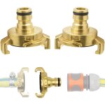 Ersan - lot de 2 raccords rapides en laiton compatibles avec système geka - raccord rapide avec raccord ... Ersan - lot de 2 raccords rapides en laiton compatibles avec système geka - raccord rapide avec raccord ...