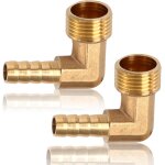 Ersan - lot de 2 raccords de tuyau coudés en laiton de 3 / 8 à 90, filetage extérieur 3 / 8 vers raccord ... Ersan - lot de 2 raccords de tuyau coudés en laiton de 3 / 8 à 90, filetage extérieur 3 / 8 vers raccord ...
