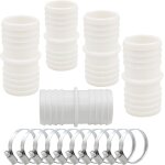 Ersan - lot de 5 raccords de tuyau de piscine Ø 38  38 mm avec 10 colliers de serrage, raccord universel ...