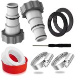 Ersan - adaptateur tuyau piscine 32 38, 38mm, adaptateur piscine intex 32 38, raccord pompe intex(gris ...