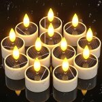 Ersan - bougie solaire led rechargeable, lot de 12 imperméable fausse bougies à led flamme vacillante ... Ersan - bougie solaire led rechargeable, lot de 12 imperméable fausse bougies à led flamme vacillante ...