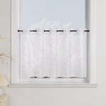 Ersan - brise - bise semi - transparent avec ?illets - style maison de campagne - blanc - hxl 60 x 120 ...