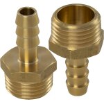 Ersan - - c60594 - lot de 2 raccords mâles cannelés 1 / 2'' pour tuyau de Ø10 mm - filetage externe ... Ersan - - c60594 - lot de 2 raccords mâles cannelés 1 / 2'' pour tuyau de Ø10 mm - filetage externe ...