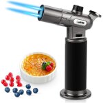 Ersan - chalumeau de cuisine, bruleur torche culinaire rglable deux flamme chalumeau de cuisine avec ...