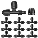 Ersan - micro drip t - lot de 10 raccords en t - en plastique - avec ardillon - pour arrosage de jardin ... Ersan - micro drip t - lot de 10 raccords en t - en plastique - avec ardillon - pour arrosage de jardin ...