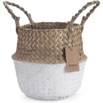 Ersan - panier jonc de mer rangement panier plante seagrass de fleur corbeille en paille (naturel + blanc) ... Ersan - panier jonc de mer rangement panier plante seagrass de fleur corbeille en paille (naturel + blanc) ...