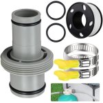 Ersan - raccord tuyau piscine 38mm  32mm, adaptateur piscine, raccord pompe piscine, accessoire piscine, ...