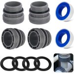 Ersan - raccord tuyau piscine 4 pices, adaptateur tuyau piscine - pour tuyau de 40 mm  1 1 / 2  - adaptateur ...