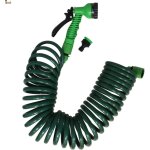 Ersan - tuyau d'arrosage de jardin extensible - pistolet d'arrosage multifonction 7 jets - auto - enroulable ...