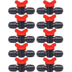 Ershi - 10 pices vanne commutation d'irrigation, irrigation pipe valve switch, robinet jardin en plastique ...
