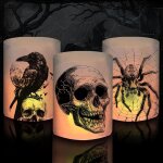 Ershi - lot de 12 photophores pour décoration d'halloween, décoration intérieure et extérieure, jardin ... Ershi - lot de 12 photophores pour décoration d'halloween, décoration intérieure et extérieure, jardin ...