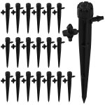 Ershi - 20 pices goutteur irrigation rglable, 360 degrs 8 - trou micro asperseur goutte  goutte pour ...