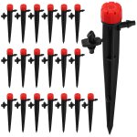 Ershi - 20 pices goutteur irrigation rglable, 360 degrs 8 - trou micro asperseur goutte  goutte pour ...