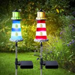 Ershi - 2pcs lampes solaires en forme de phare, lampe solaire exterieur, lampes solaires d'extrieur ...