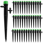 Ershi - 40 pices goutteur irrigation rglable, 360 degrs 8 - trou micro asperseur goutte  goutte pour ...