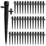 Ershi - 40 pices goutteur irrigation rglable, 360 degrs 8 - trou micro asperseur goutte  goutte pour ...