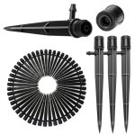 Ershi - 50 pices goutteur irrigation rglable, 360 degrs micro asperseur goutte  goutte avec connecteur ...