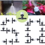 Ershi - 50pcs systme irrigation jardin kit d'irrigation goutte  goutte automatique micro + tee joint ...