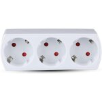 Ershi - adaptateur multiprise triple murale - 3 prises - bloc multiprises avec prises 16a shuko pour ...