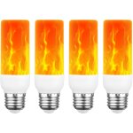 Ershi - ampoule  flamme led, 2w e27 ampoule  effet de flamme, 1400k, ampoule  lumire vacillante, ...