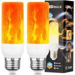 Ershi - ampoule  flamme led, 2w e27 ampoule  effet de flamme, 1400k, ampoule  lumire vacillante, ...