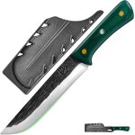 Ershi - couteau  dsosser  manche en bois avec tui, pour trancher et dsosser la viande, pour la maison, ...