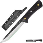Ershi - couteau  dsosser  manche en bois avec tui, pour trancher et dsosser la viande, pour la maison, ...