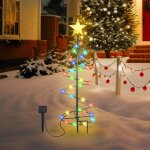 Ershi - decoration noel exterieur solaire, 60cm sapin de noel lumineuse, résistant aux intempéries deco ... Ershi - decoration noel exterieur solaire, 60cm sapin de noel lumineuse, résistant aux intempéries deco ...