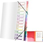 Ershi - delamiya porte - documents a4, portable, avec 12 compartiments, en plastique polypropylne, avec ...