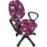 Ershi - eiffel housse pour chaise de bureau, papillons rsum, couverture de protection en tissu dcorative ...