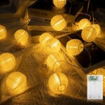 Ershi - guirlande lumineuse lampion, 16leds 3 mtres aliment par piles, dcoration pour intrieur / ...