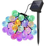 Ershi - guirlande lumineuse solaire d'extrieur rsistante aux intempries, 30 led, 8 modes, 6, 5 m, ...