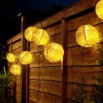 Ershi - guirlande solaire exterieur guirlande lumineuse exterieure lampions 20led lanterne blanche 3, ...